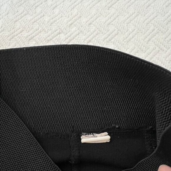 Zara Basic Women's XS Black Gold Zippers Pull On High Waist Leggings Y2K Skinny - Picture 6 of 11